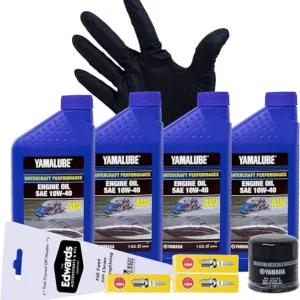 Edwards Oil Change Kit fits 2017-2021 Yamaha EX 1050 WaveRunner with Spark Plugs