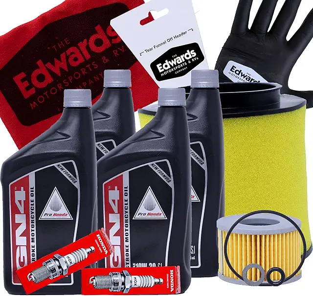 Edwards Oil Change Kit fits 2015-2024 Honda Pioneer 700 SxS includes Air Filter and Spark Plugs