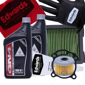 Edwards Oil Change Kit fits 2011-2022 Honda CBR250R/CBR300R ABS Motorcycle with Air Filter