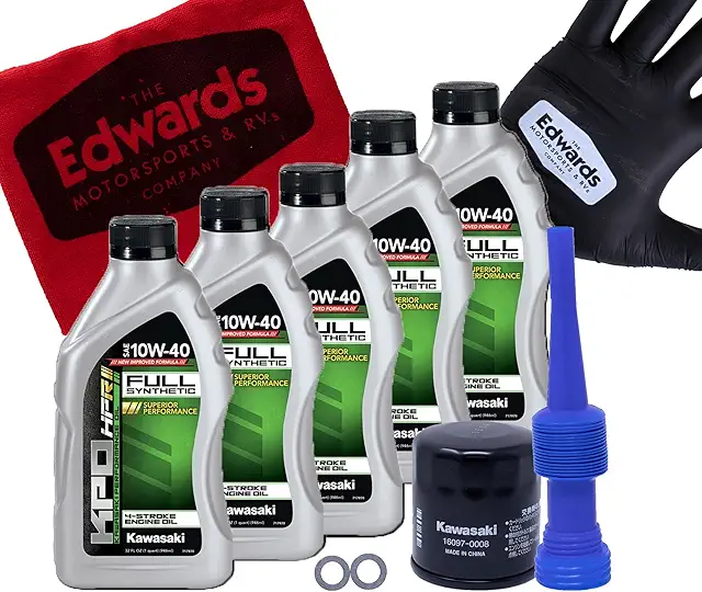 Edwards Oil Change Full Synthetic Kit fits 2009-2022 Kawasaki Vulcan 1700 Voyager Motorcycle