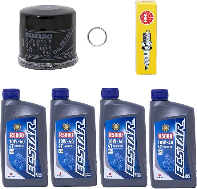 Edwards Oil Change Kit fits 1998-2002 Suzuki LT-F500F Quad Runner ATV with Spark Plug