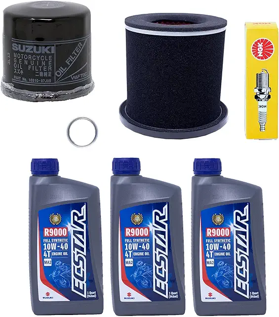 Edwards Full Synthetic Oil Change Kit fits 2008-2013 Suzuki LT-A750X ATV with Air Filter and Spark Plug